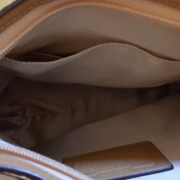 Tan shoulder bag y2k Coach Patent Leather w tags in pocket vintage - Picture 9 of 12